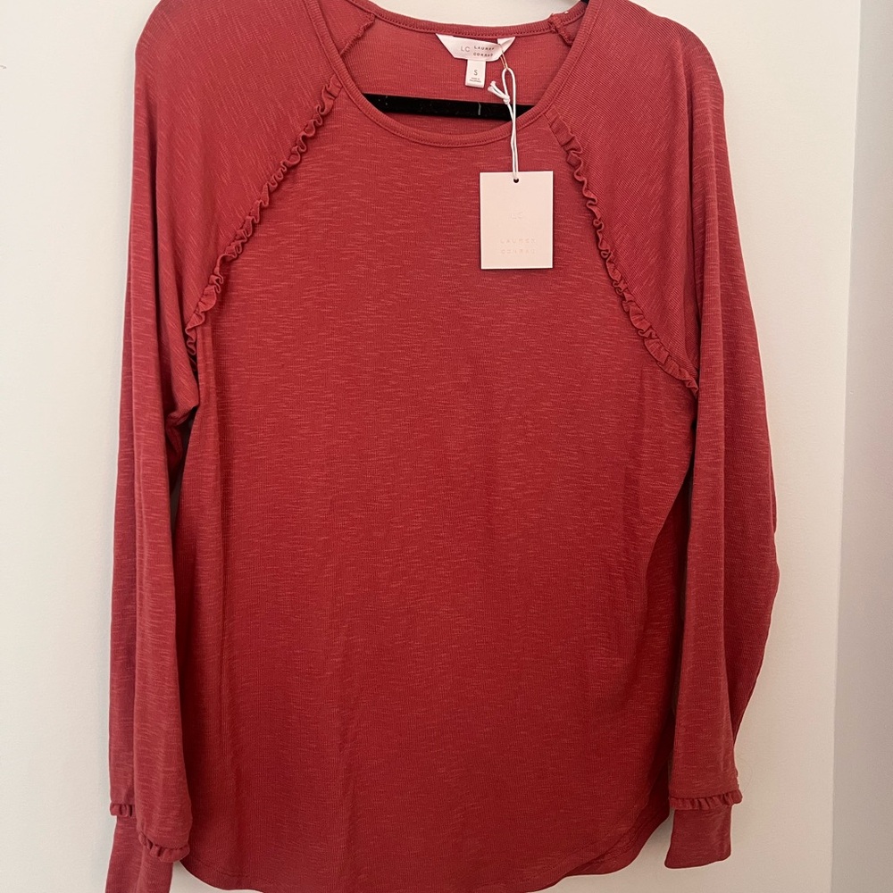 LC Lauren Conrad Women's Rust Long Sleeve Top